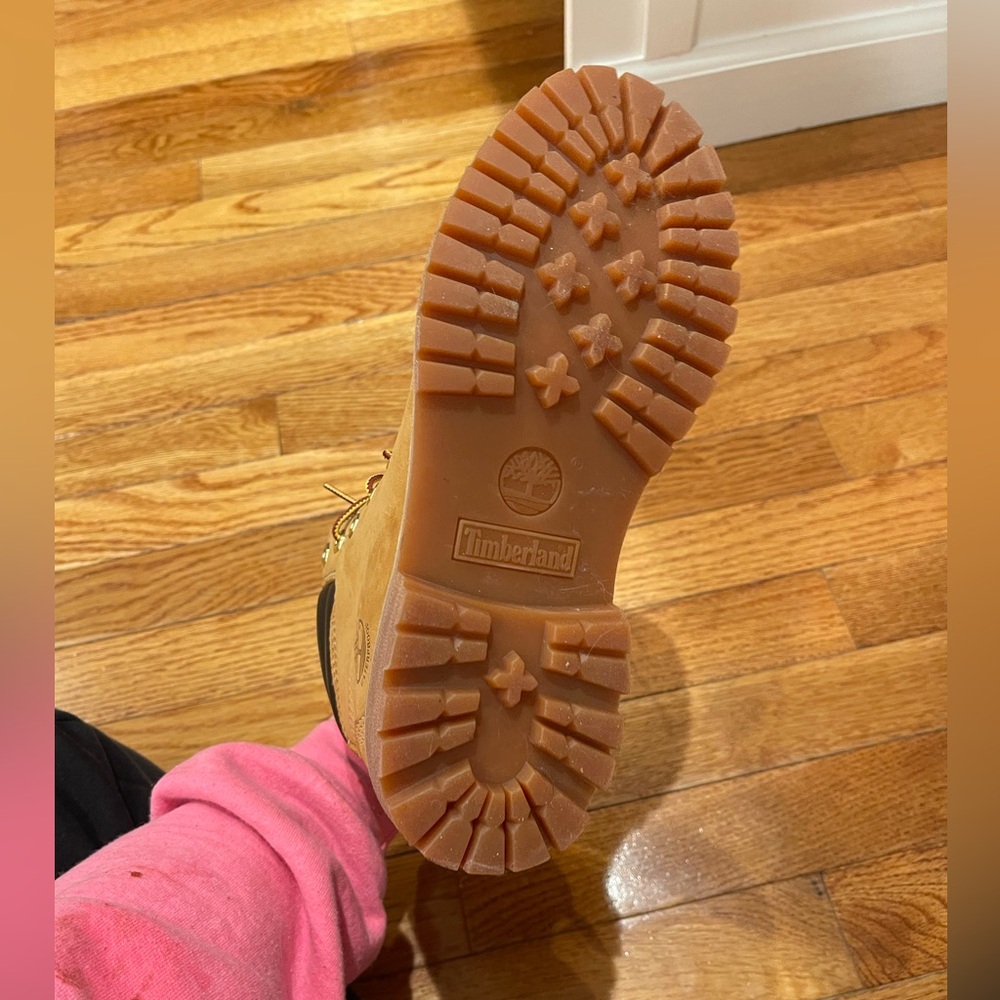 Timberland Tan Leather Women's Lace-Up Combat Boots - Picture 5 of 5